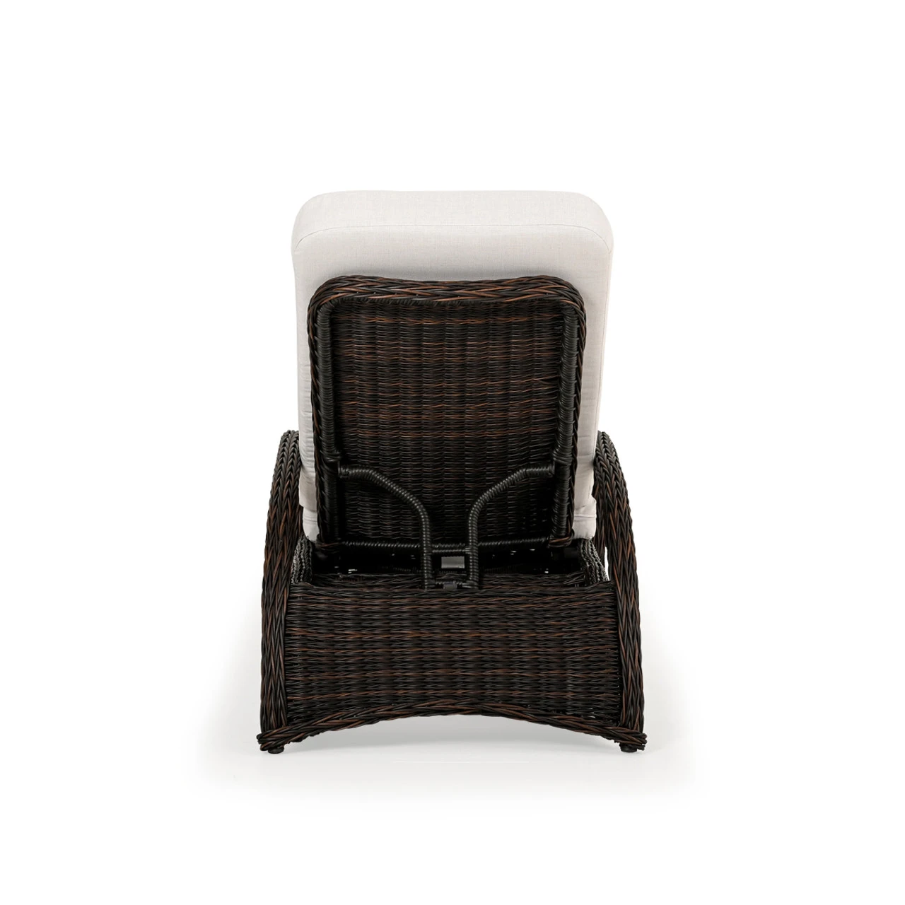 Maldives Outdoor Wicker Chaise Lounge In Clove Weave - Image 8