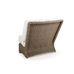 Maldives Outdoor Wicker 45 Degree Wedge Chair In Ash Weave