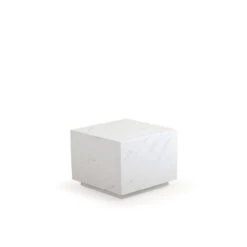 St Martin Outdoor Aluminum Square Faux Marble End Table