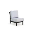 Costa Outdoor Aluminum Armless Chair In Carbon Finish