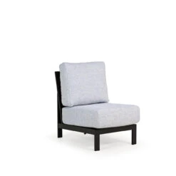 Costa Outdoor Aluminum Armless Chair In Carbon Finish