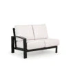 Costa Outdoor Aluminum Left Facing Arm Loveseat In Carbon Finish