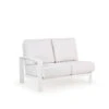 Costa Outdoor Aluminum Left Facing Arm Loveseat In Pearl Finish