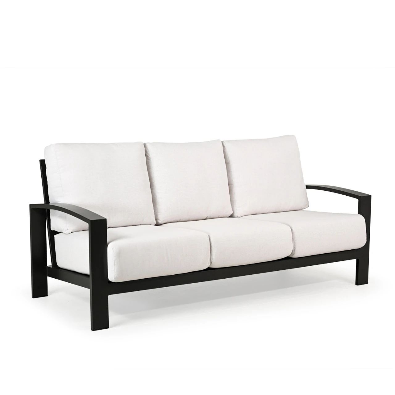 Costa Outdoor Aluminum Sofa In Carbon Finish - Image 2