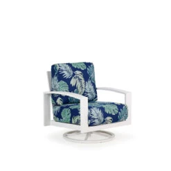 Costa Outdoor Aluminum Swivel Rocker In Pearl Finish