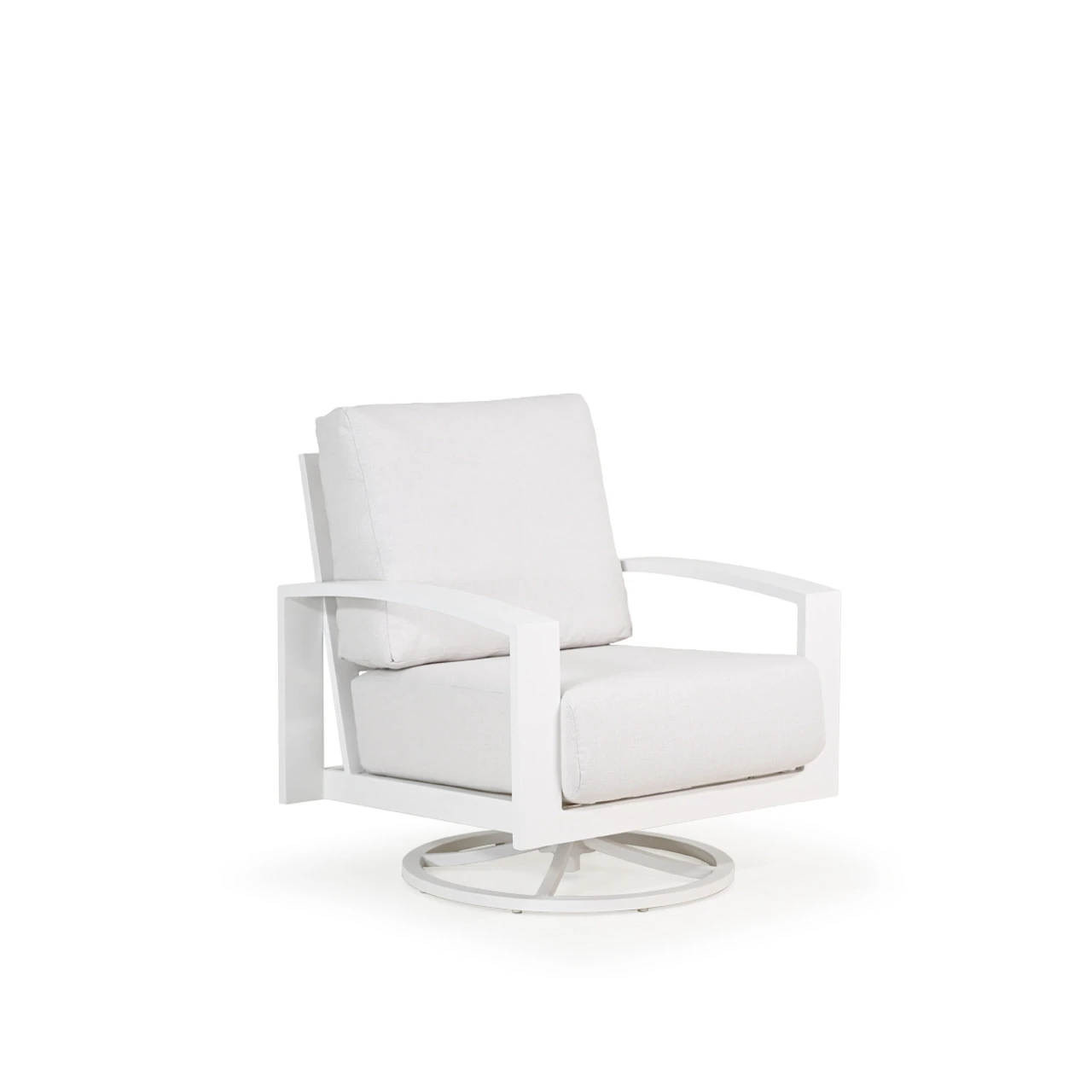 Costa Outdoor Aluminum Swivel Rocker In Pearl Finish - Image 2