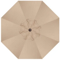 9' Push Button Ridge Beach Umbrella With Bronze Pole