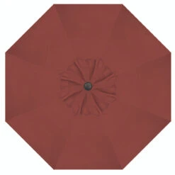 9' Push Button Auburn Umbrella With Black Pole