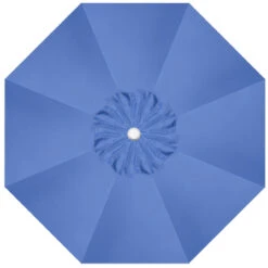 9' Push Button Sky Umbrella With White Pole