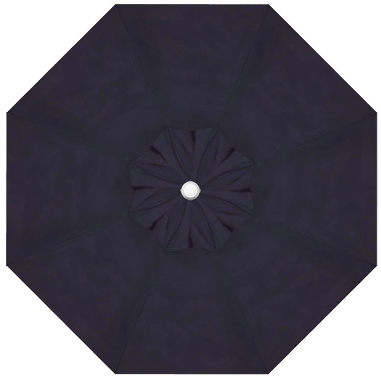 9' Push Button Navy Umbrella With White Pole