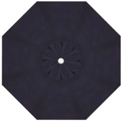 9' Crank Tilt Navy Umbrella With White Pole