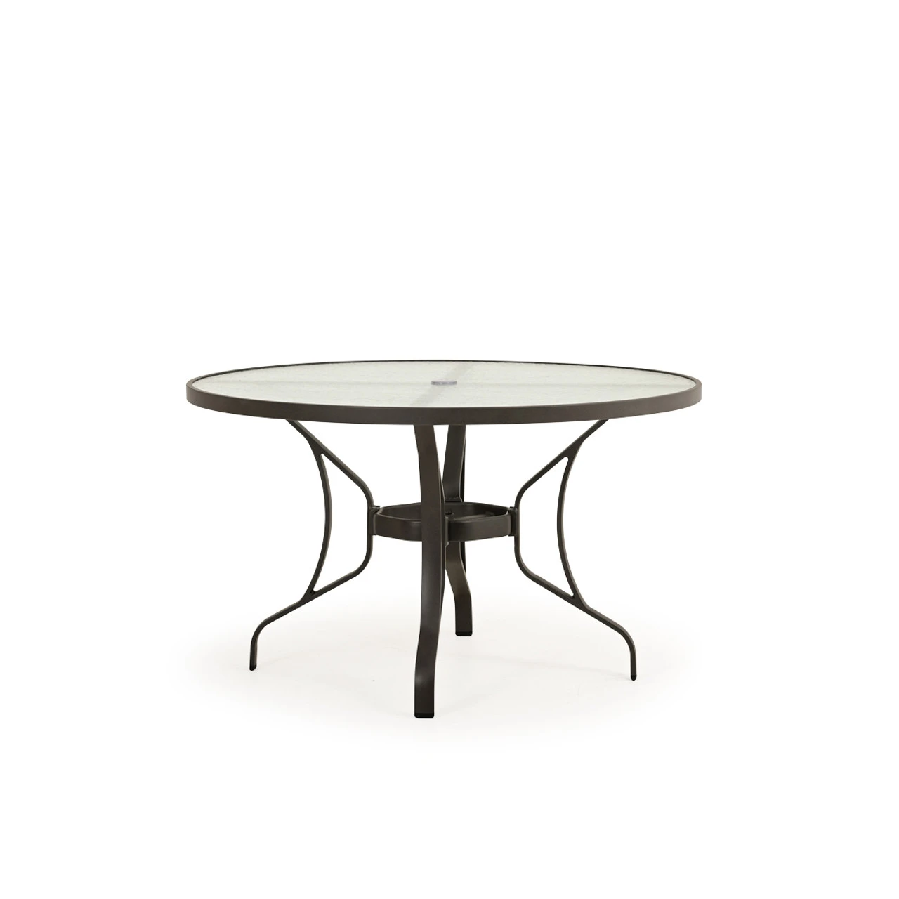 Shoreline 48" Round Dining Table With Glass Table Top