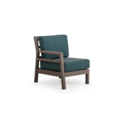 Maui Outdoor PoliSoulâ„¢ Left Facing Arm Chair In Vintage Walnut