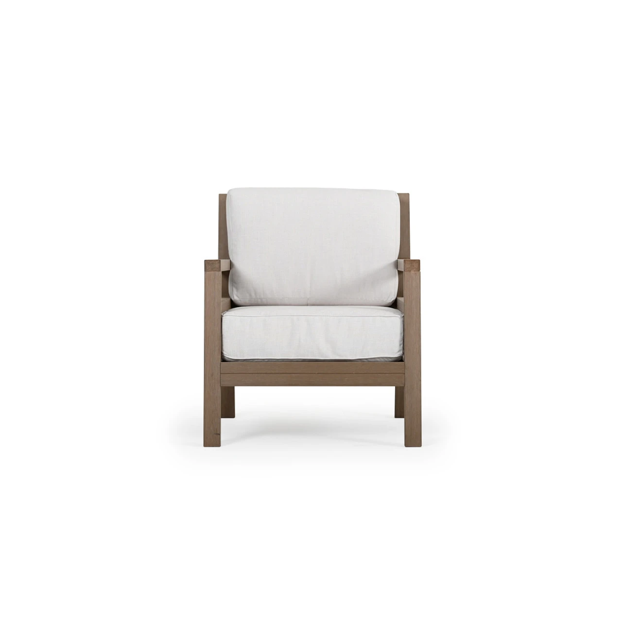 Maui Outdoor PoliSoulâ„¢ Club Chair In Weathered Teak - Image 3