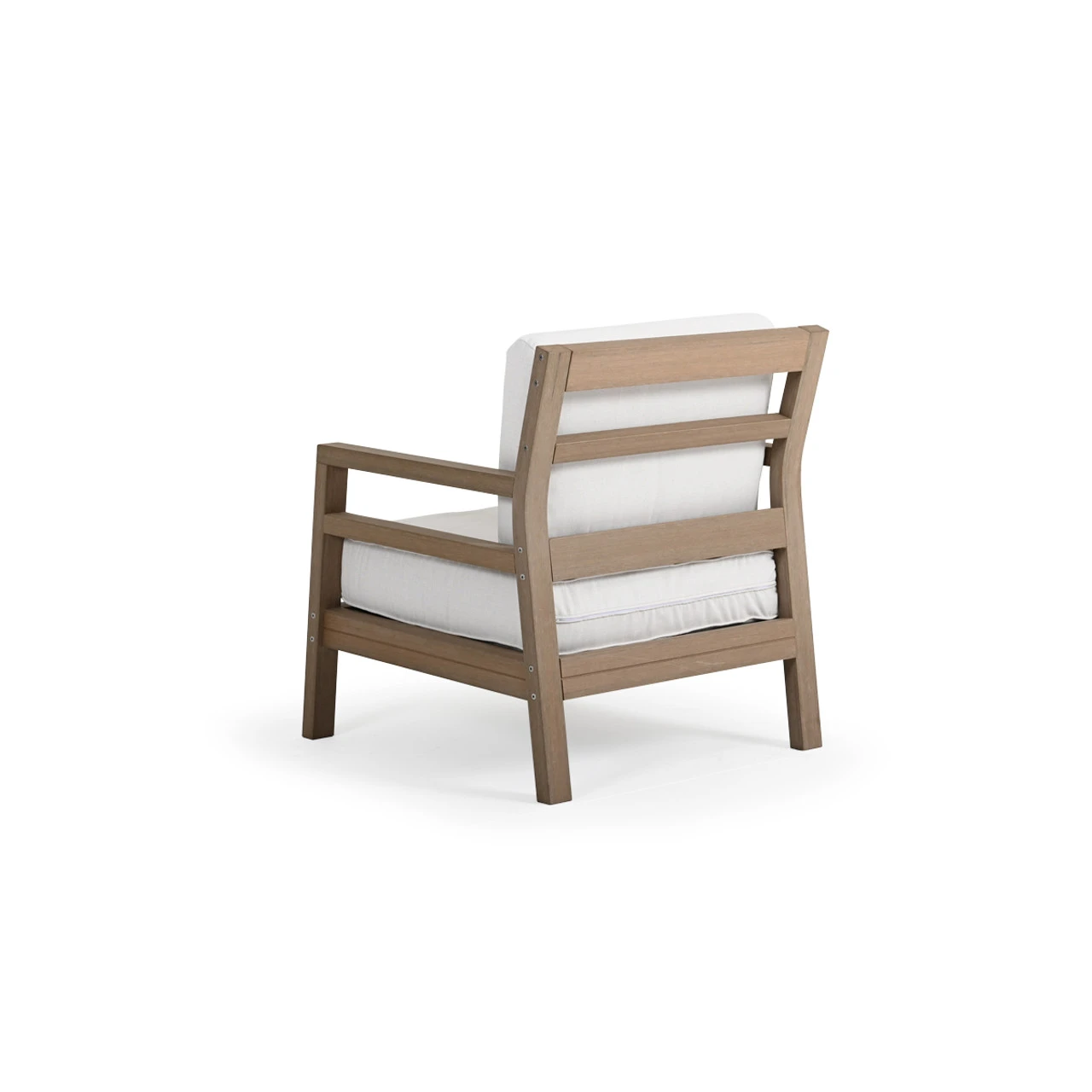 Maui Outdoor PoliSoulâ„¢ Club Chair In Weathered Teak