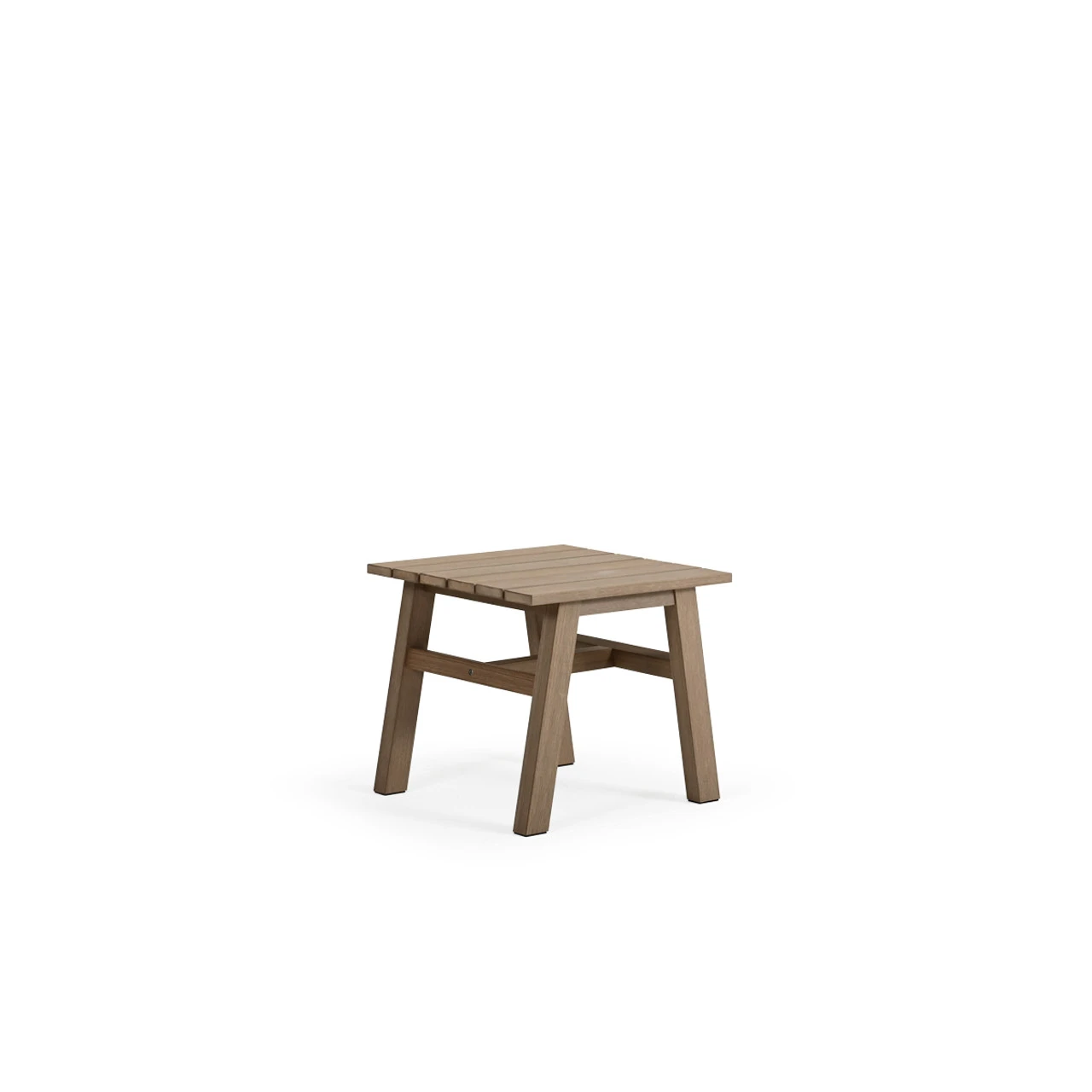 Maui Outdoor PoliSoulâ„¢ End Table In Weathered Teak - Image 3