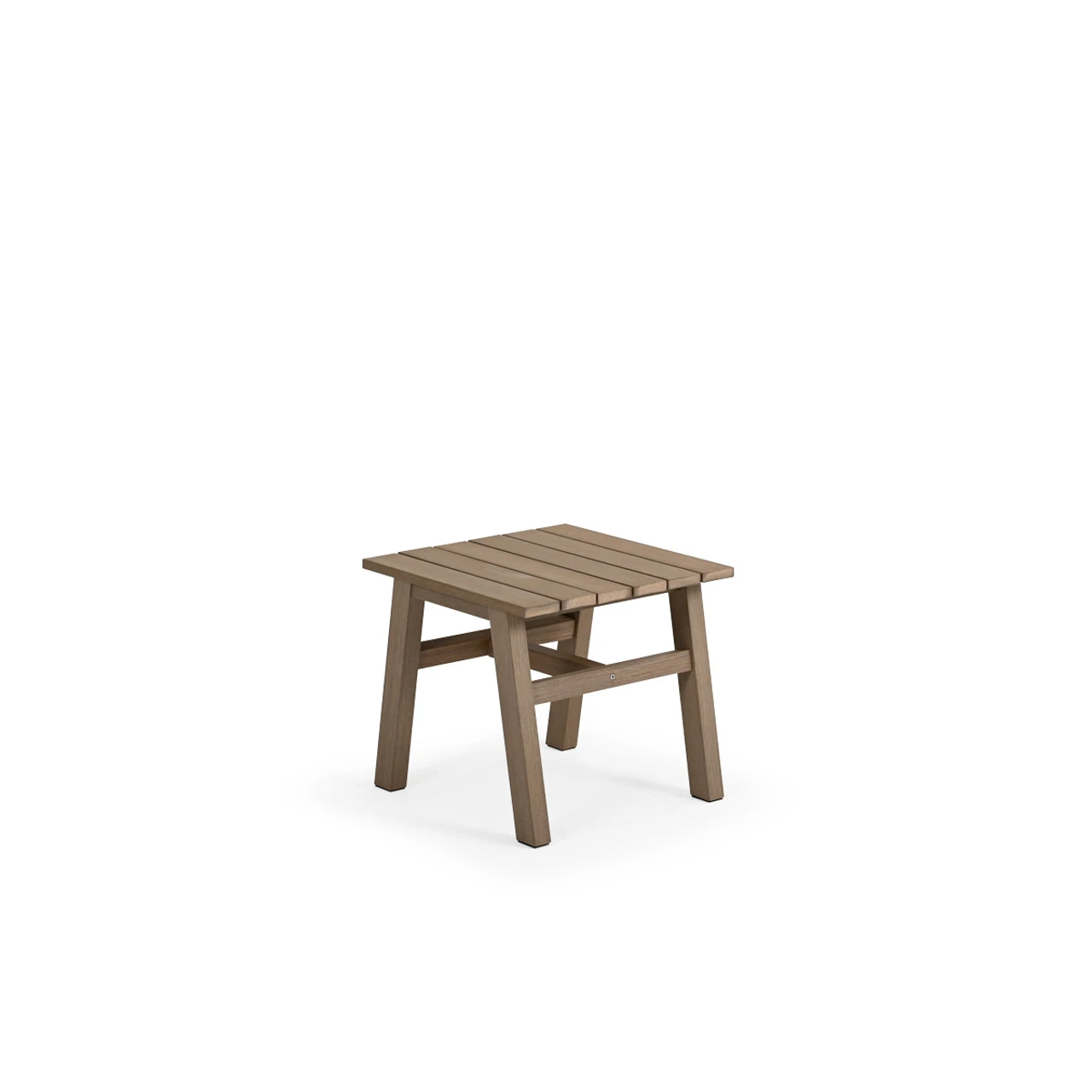Maui Outdoor PoliSoulâ„¢ End Table In Weathered Teak