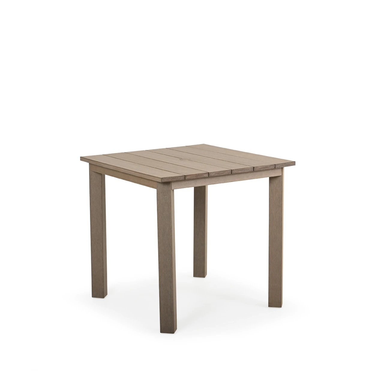 Maui Outdoor PoliSoulâ„¢ 36" Square Counter Height Table In Weathered Teak - Image 2
