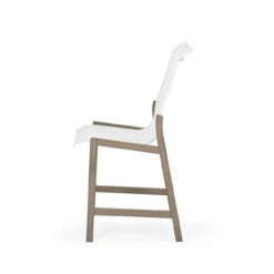 Maui Outdoor PoliSoul™ Sling Counter Chair In Weathered Teak