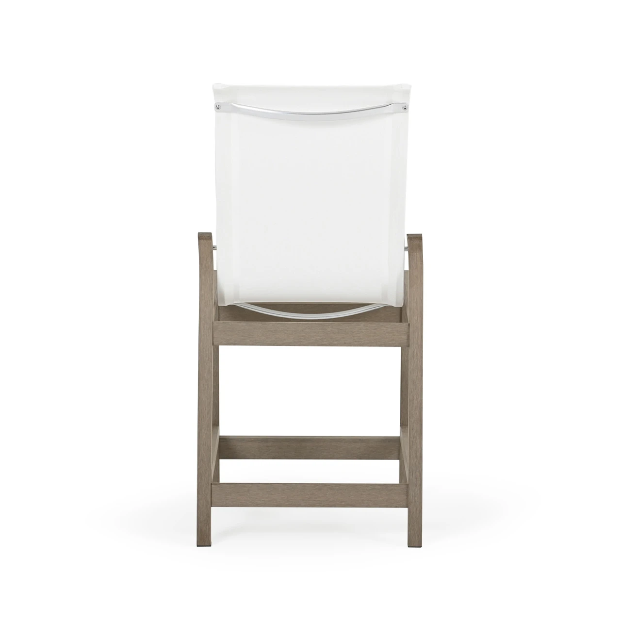 Maui Outdoor PoliSoulâ„¢ Sling Counter Chair In Weathered Teak - Image 7