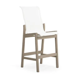 Maui Outdoor PoliSoul™ Sling Bar Chair In Weathered Teak