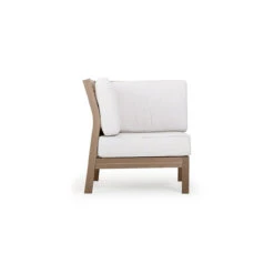 Maui Outdoor PoliSoul™ 90 Degree Corner Chair In Weathered Teak