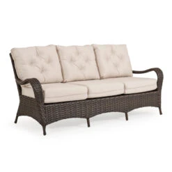 Kokomo Outdoor Wicker Sofa In Tortoise Shell