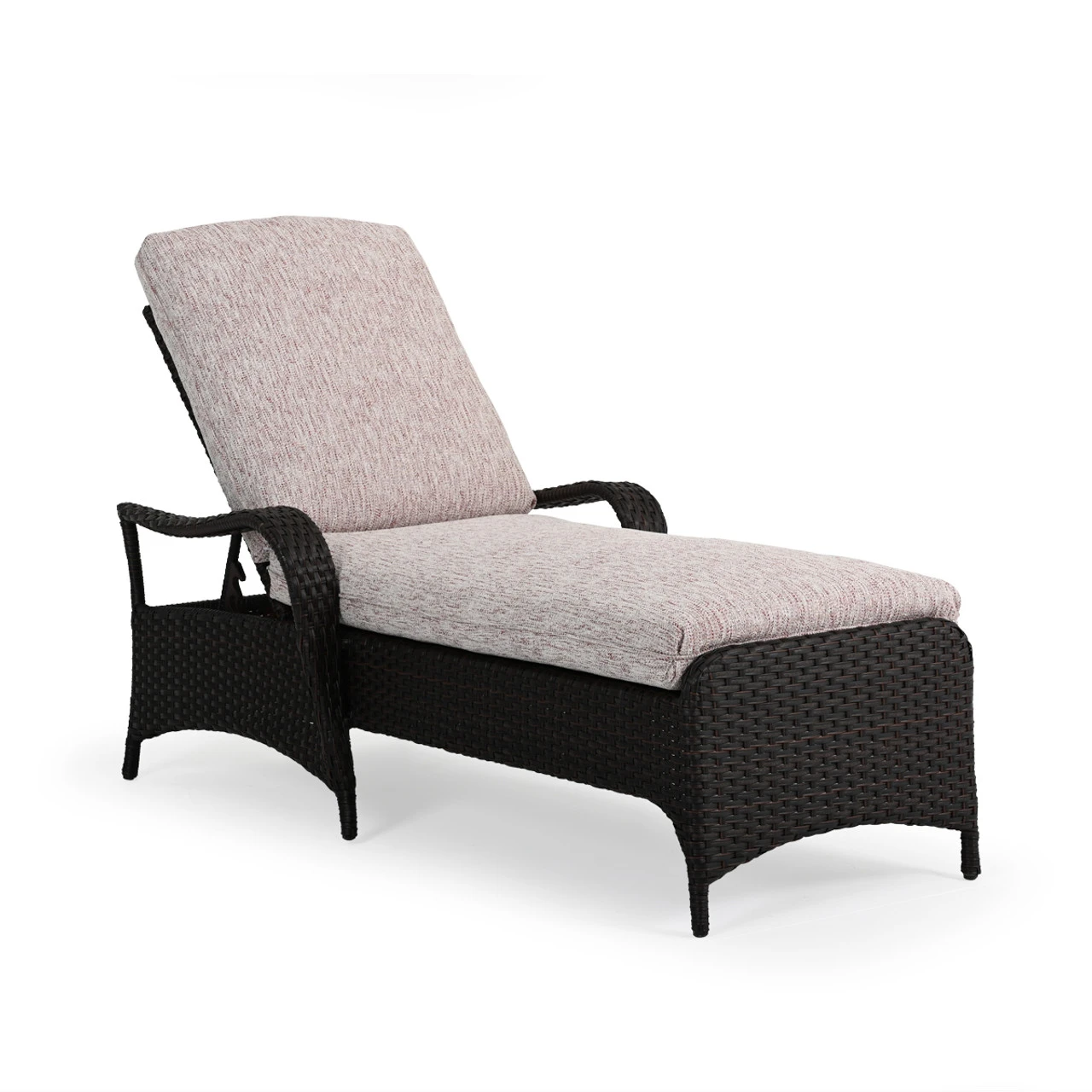 Kokomo Outdoor Wicker Chaise Lounge In Tortoise Shell - Image 2