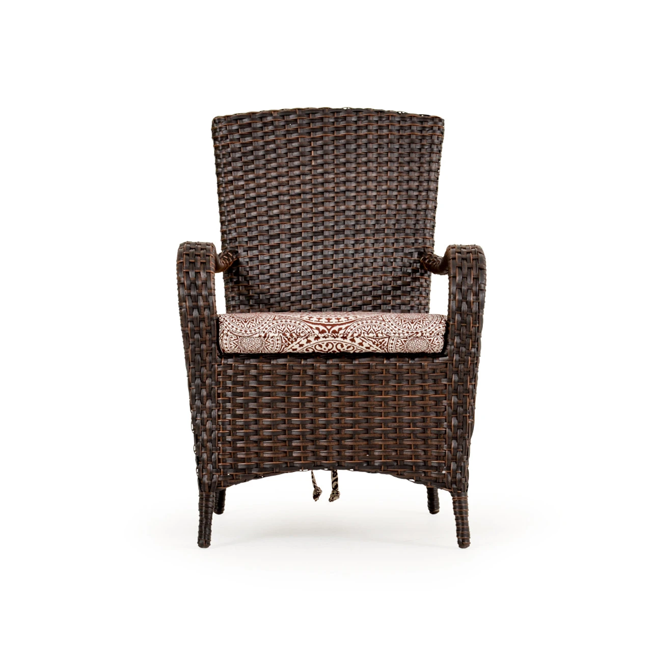 Kokomo Outdoor Wicker Dining Arm Chair In Tortoise Shell - Image 2