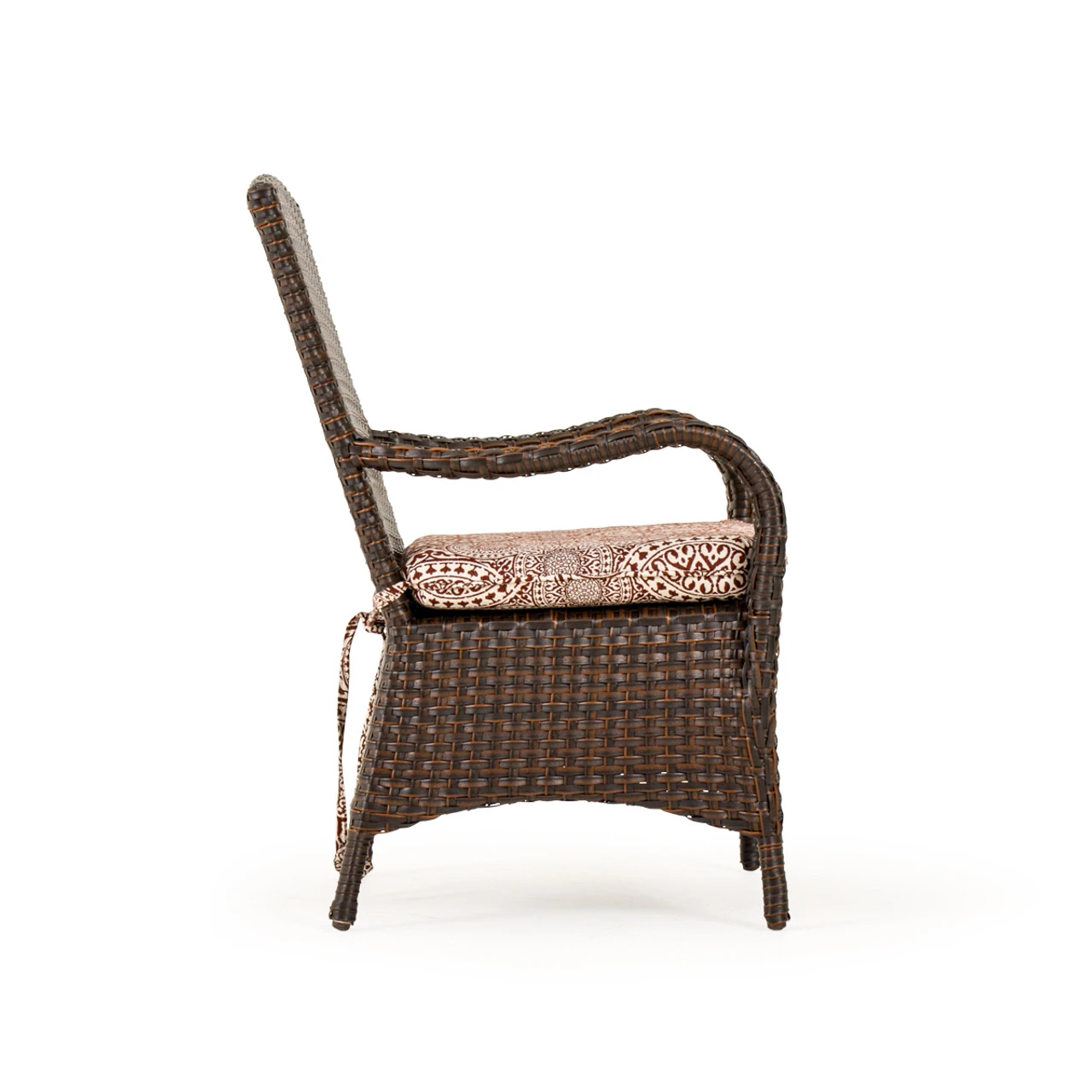 Kokomo Outdoor Wicker Dining Arm Chair In Tortoise Shell - Image 6