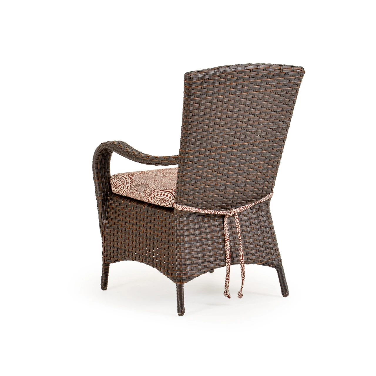 Kokomo Outdoor Wicker Dining Arm Chair In Tortoise Shell - Image 8