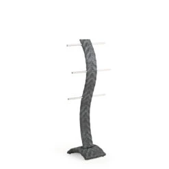 Kokomo Outdoor Wicker Towel Tree In Oyster Grey