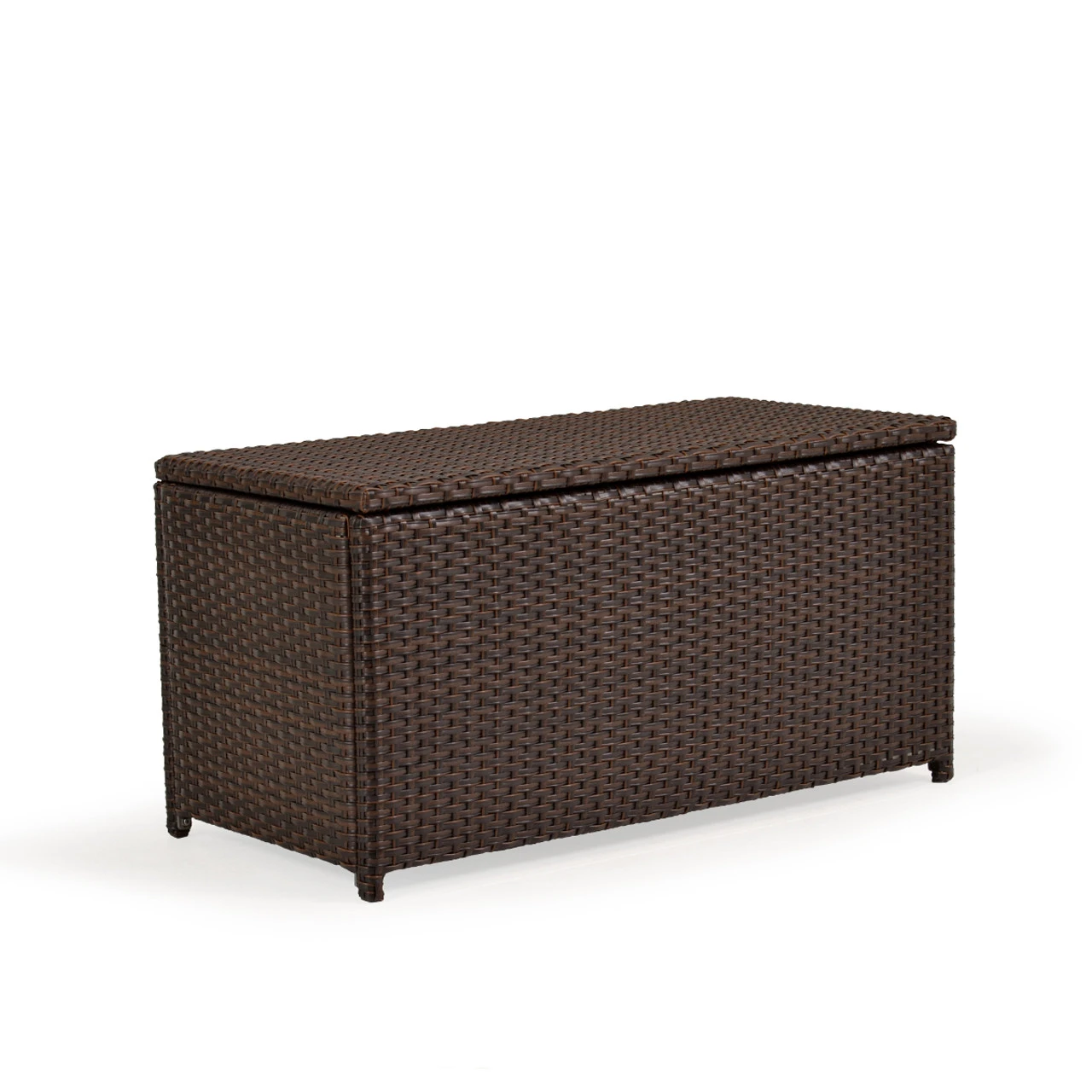 Kokomo Outdoor Wicker Storage Trunk In Oyster Grey - Image 3