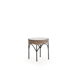 Garden Terrace Outdoor 21" Round Wicker End Table