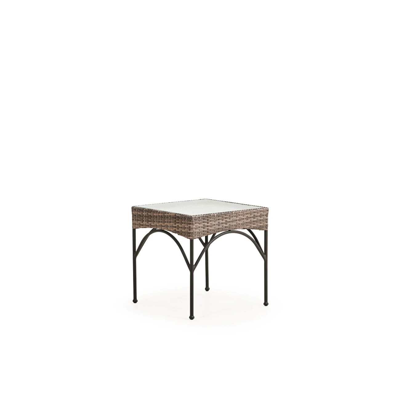 Garden Terrace Outdoor Square Wicker End Table