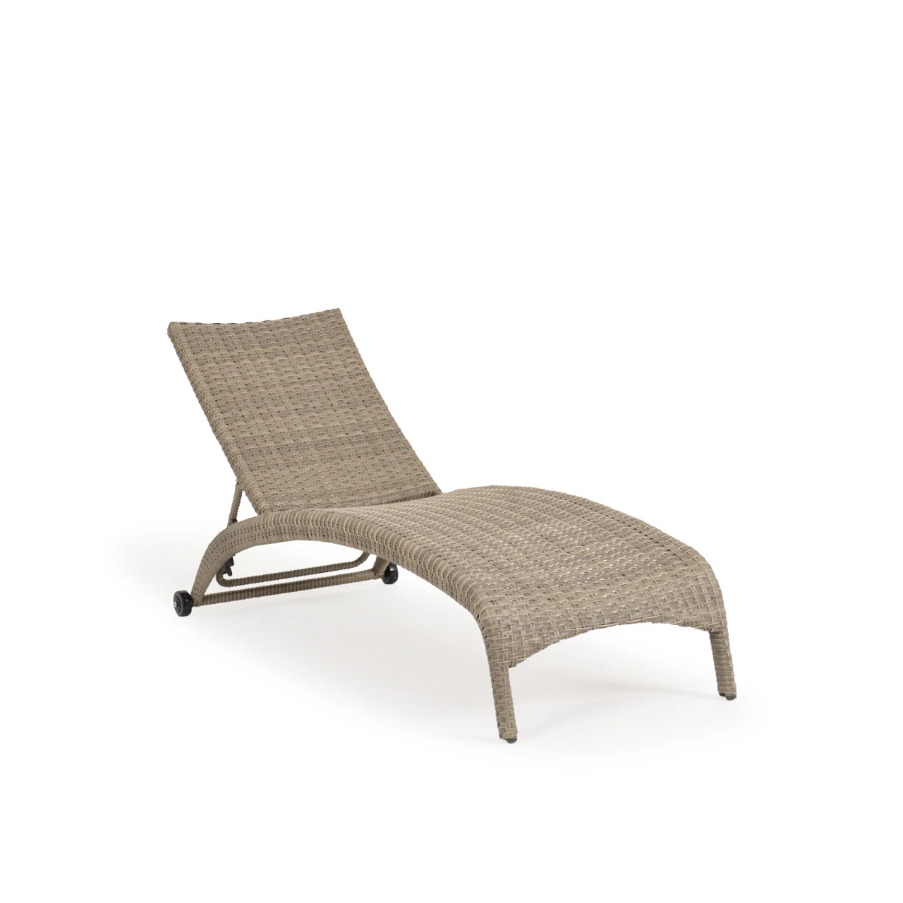 Kokomo Outdoor Wicker Armless Chaise Lounge In Oyster Grey