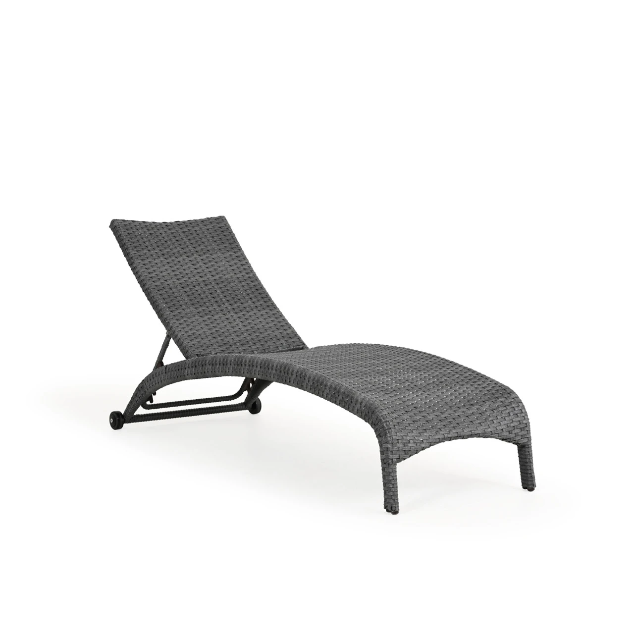 Kokomo Outdoor Wicker Armless Chaise Lounge In Oyster Grey - Image 6