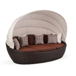 Kokomo Outdoor Wicker Day Chaise In Tortoise Shell