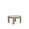 Kokomo Outdoor Wicker Round Cocktail Table In Oyster Grey