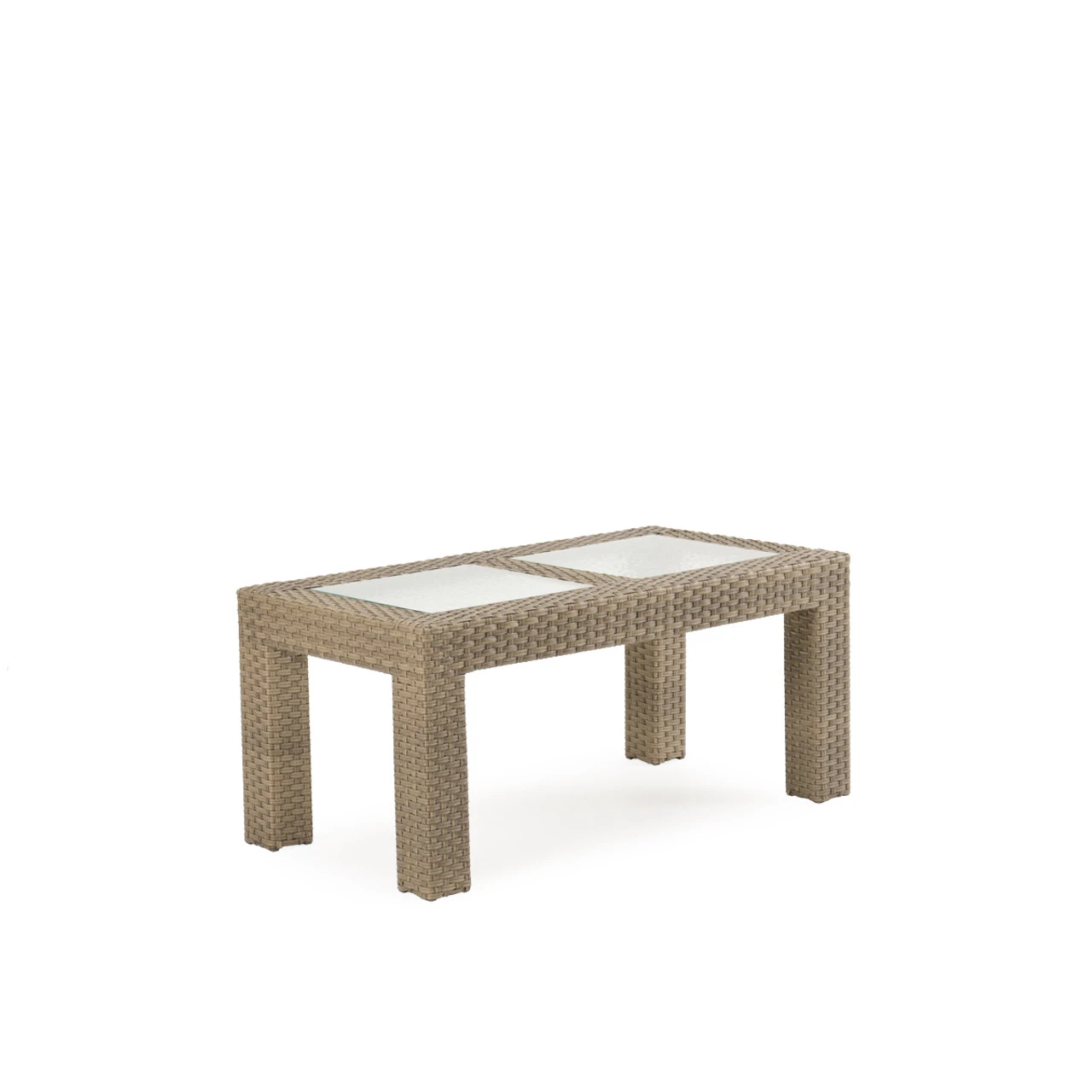Kokomo Outdoor Wicker Cocktail Table In Oyster Grey - Image 4