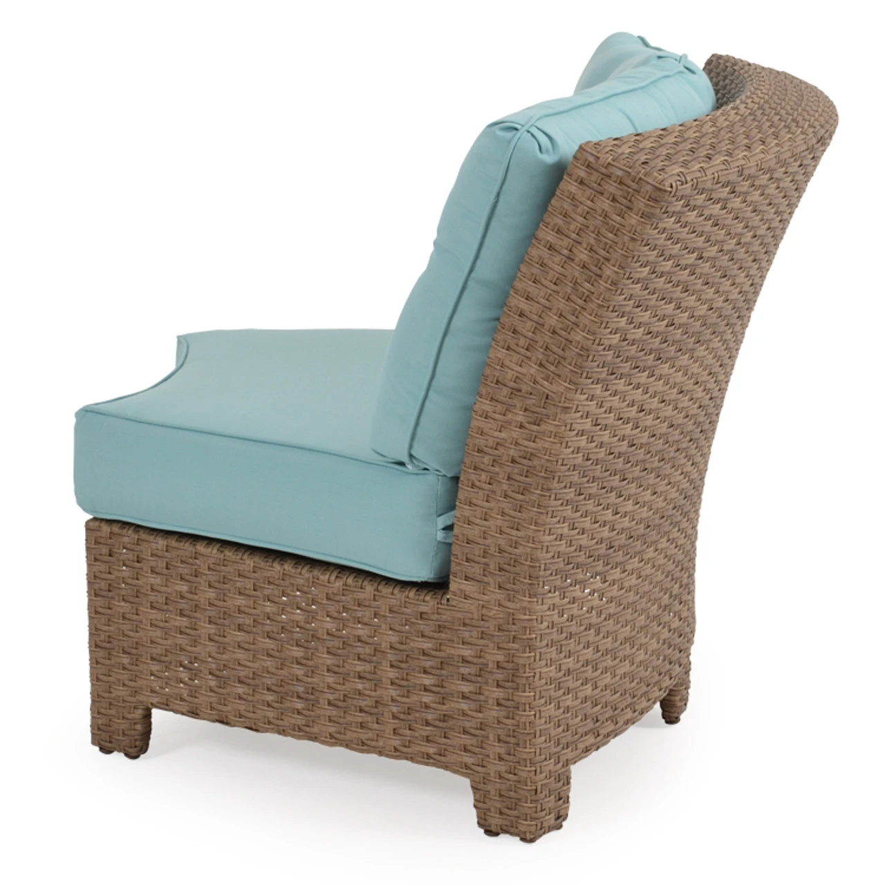 Kokomo Outdoor Wicker 45 Degree Wedge Chair In Oyster Grey - Image 6