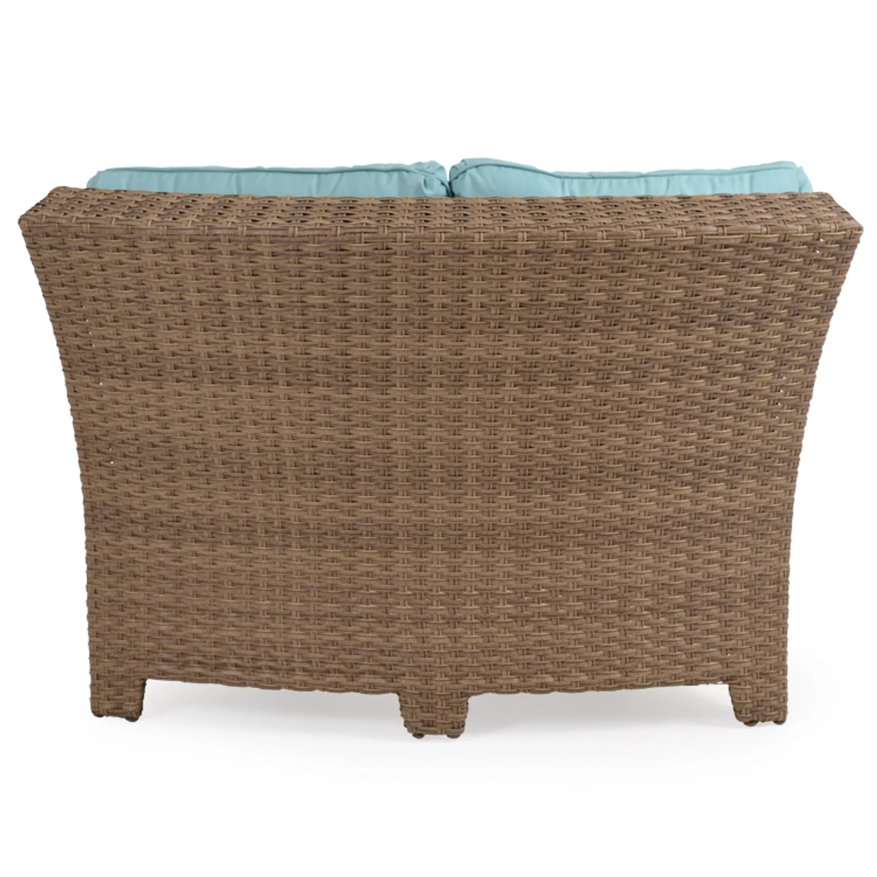 Kokomo Outdoor Wicker 45 Degree Wedge Chair In Oyster Grey - Image 5