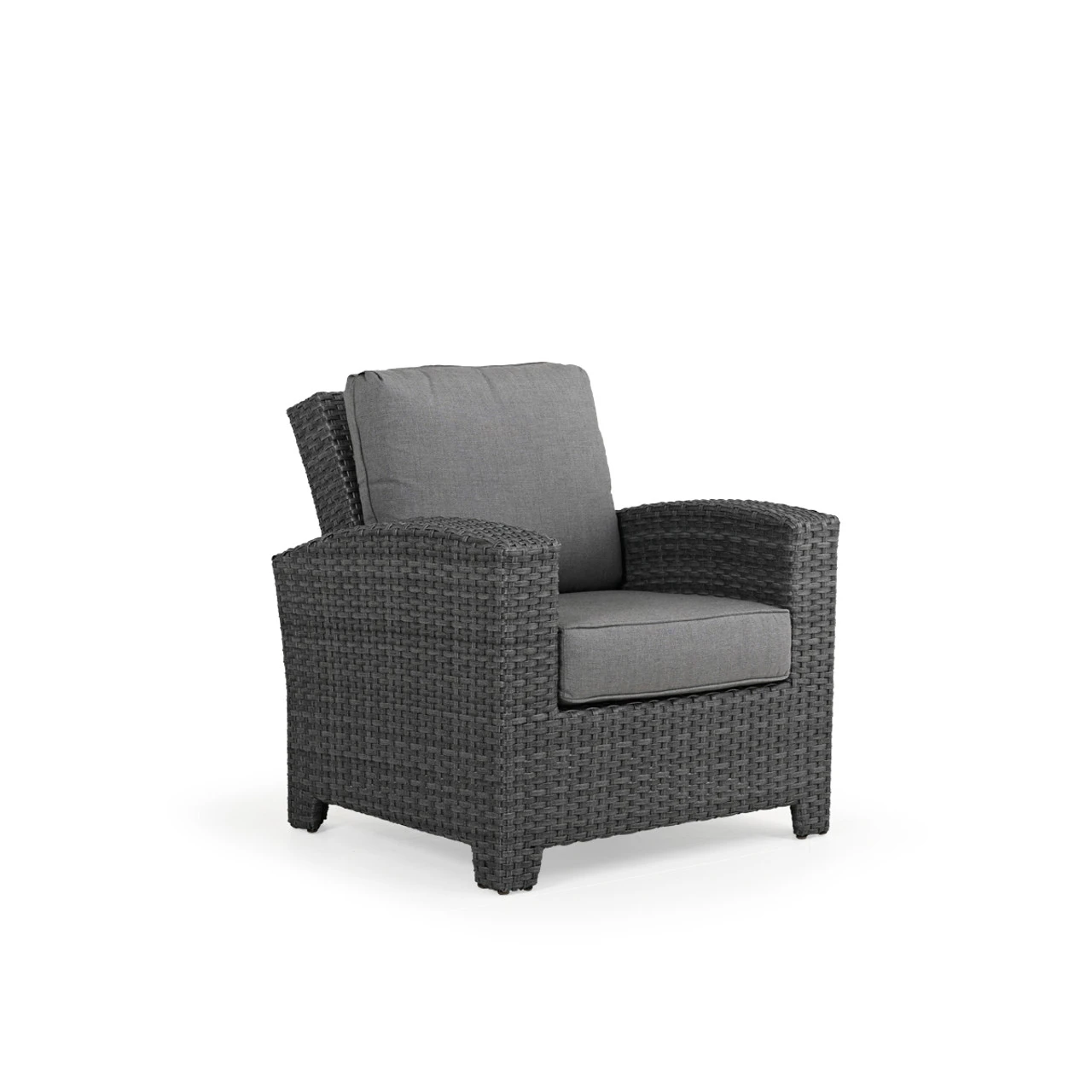 Kokomo Outdoor Wicker Club Chair In Oyster Grey - Image 2