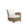 Kokomo Outdoor Wicker Right Facing Arm Reclining Chair In Oyster Grey