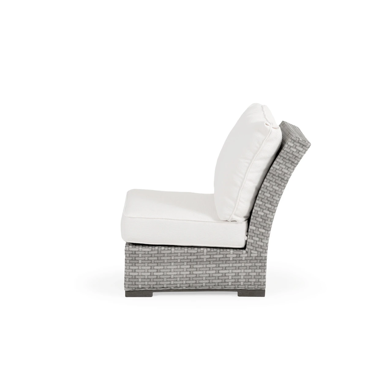 Retreat Outdoor Wicker Armless Chair In Pebblestone - Image 8