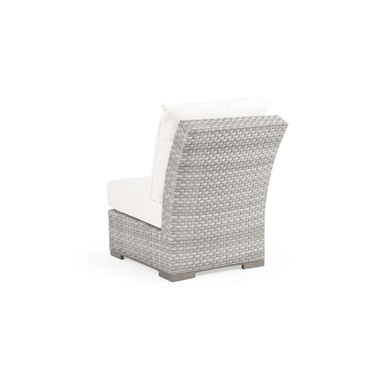 Retreat Outdoor Wicker Armless Chair In Pebblestone - Image 7