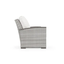 Retreat Outdoor Wicker Loveseat In Pebblestone