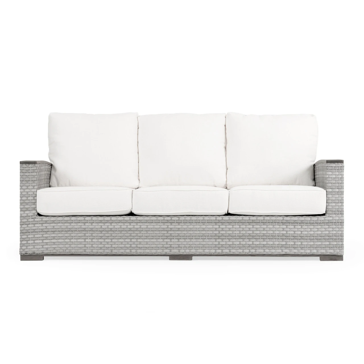 Retreat Outdoor Wicker Sofa In Pebblestone - Image 5
