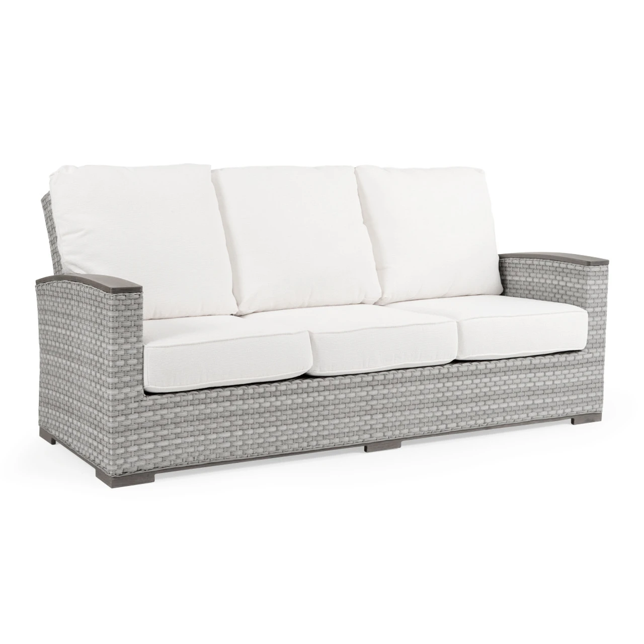Retreat Outdoor Wicker Sofa In Pebblestone - Image 7
