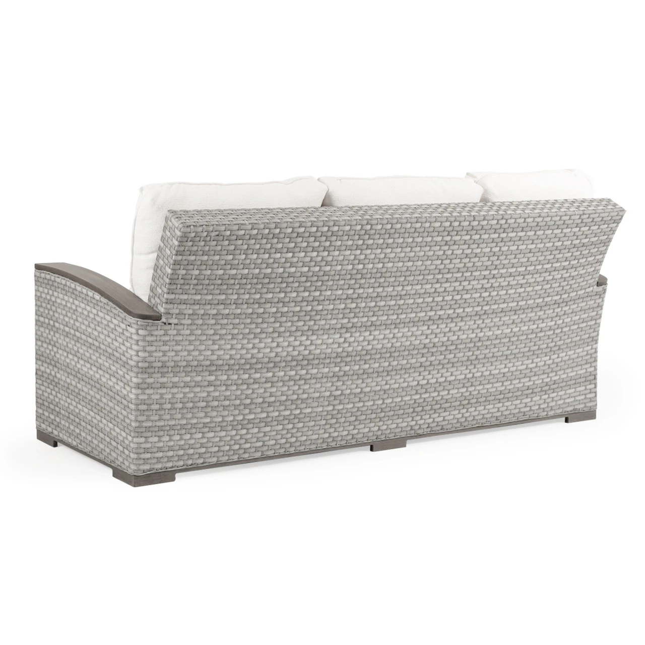 Retreat Outdoor Wicker Sofa In Pebblestone - Image 4